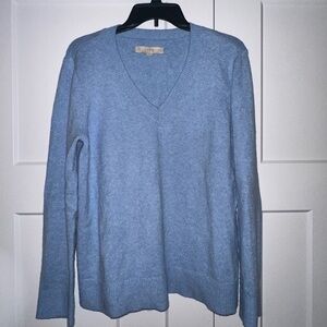 LOFT Women’s Light Blue V-Neck Sweater